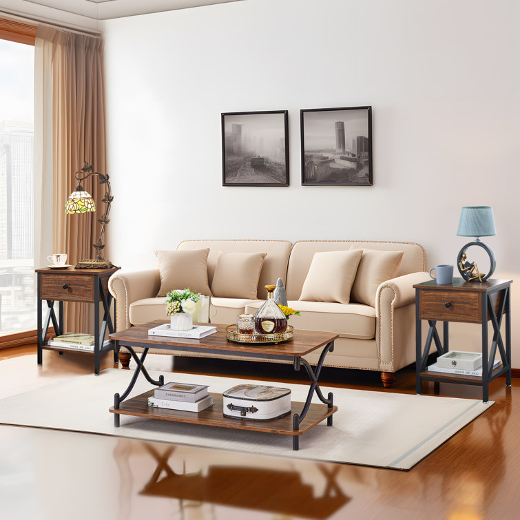 Lark Manor Ambrogino 3 Piece Living Room Table Set & Reviews Wayfair